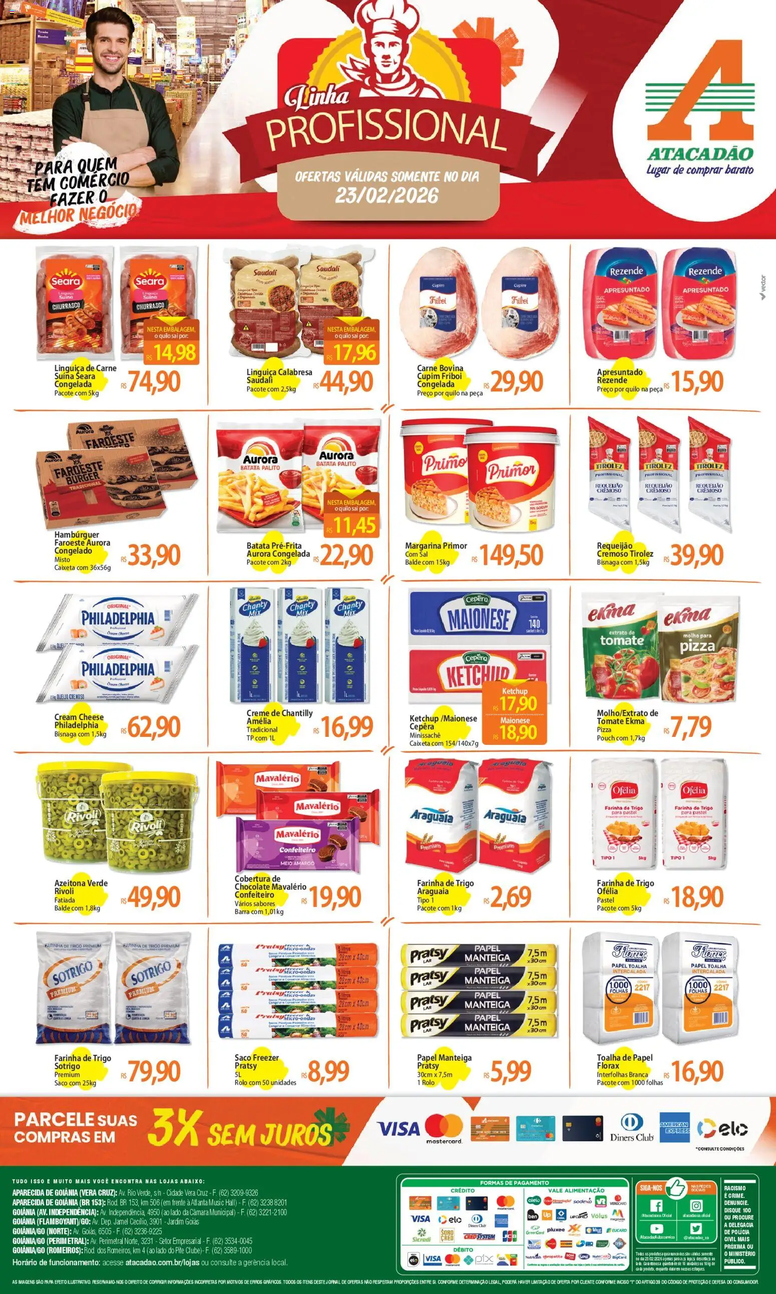 Pré-Visualização do folheto "Ofertas - GO" da loja Atacadão válido a partir de 23/02/2026