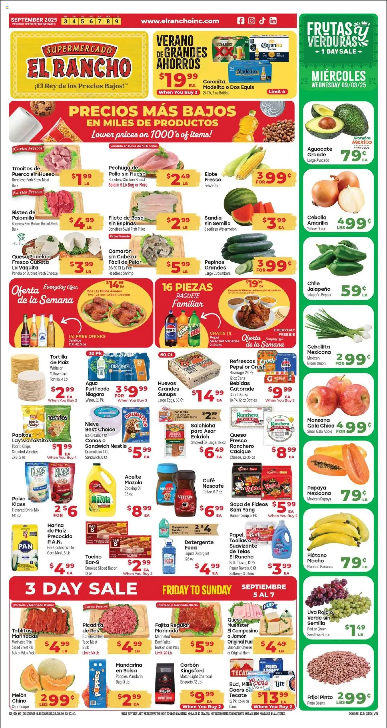 El Rancho Weekly Ad from 09/03/2025 - Flyer - Page number 1