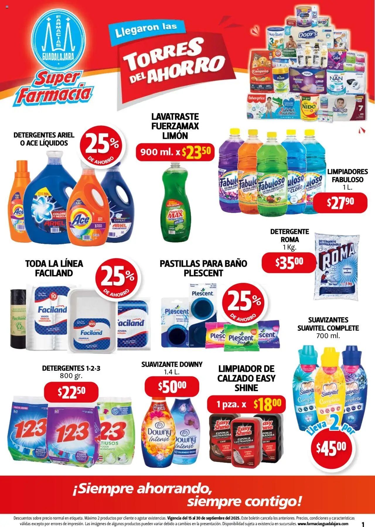Catálogo Farmacia Guadalajara y sus promociones válidas desde el 15/09/2025 - Número de página 1