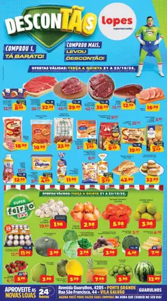 Pré-Visualização do folheto "Ofertas da semana" da loja Lopes Supermercados válido a partir de 21/10/2025