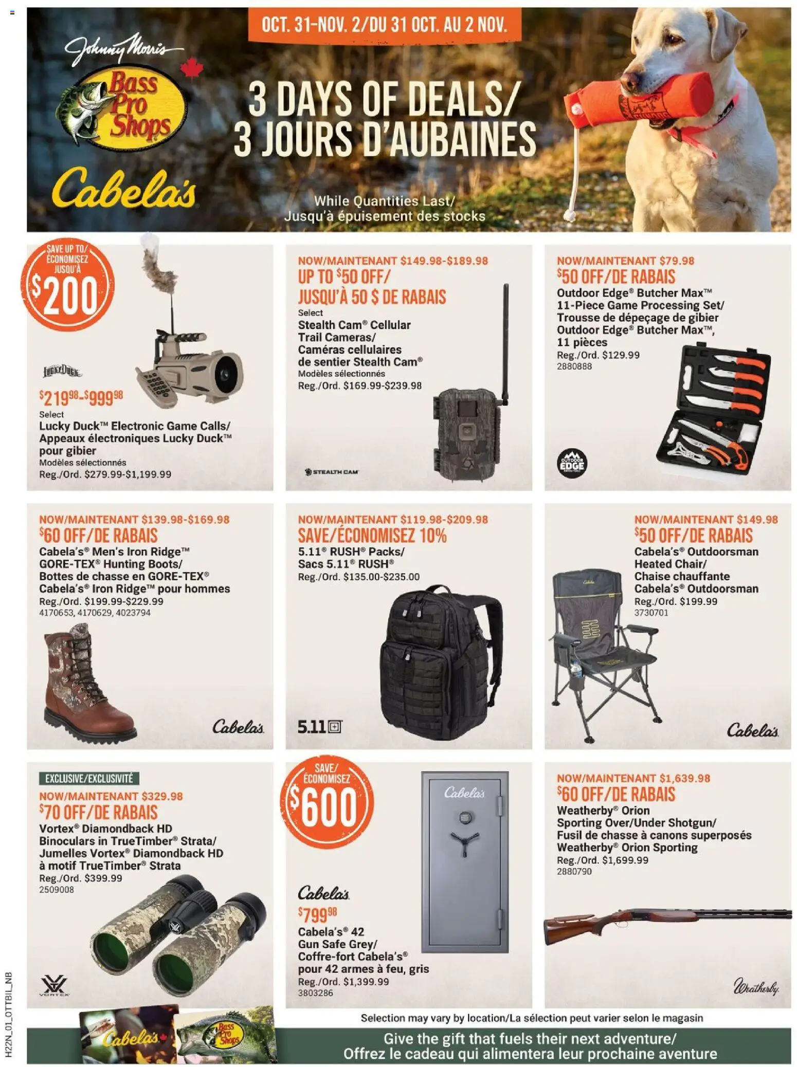 Preview of leaflet Flyer / circulaire from shop Cabelas is valid from Oct 31, 2025