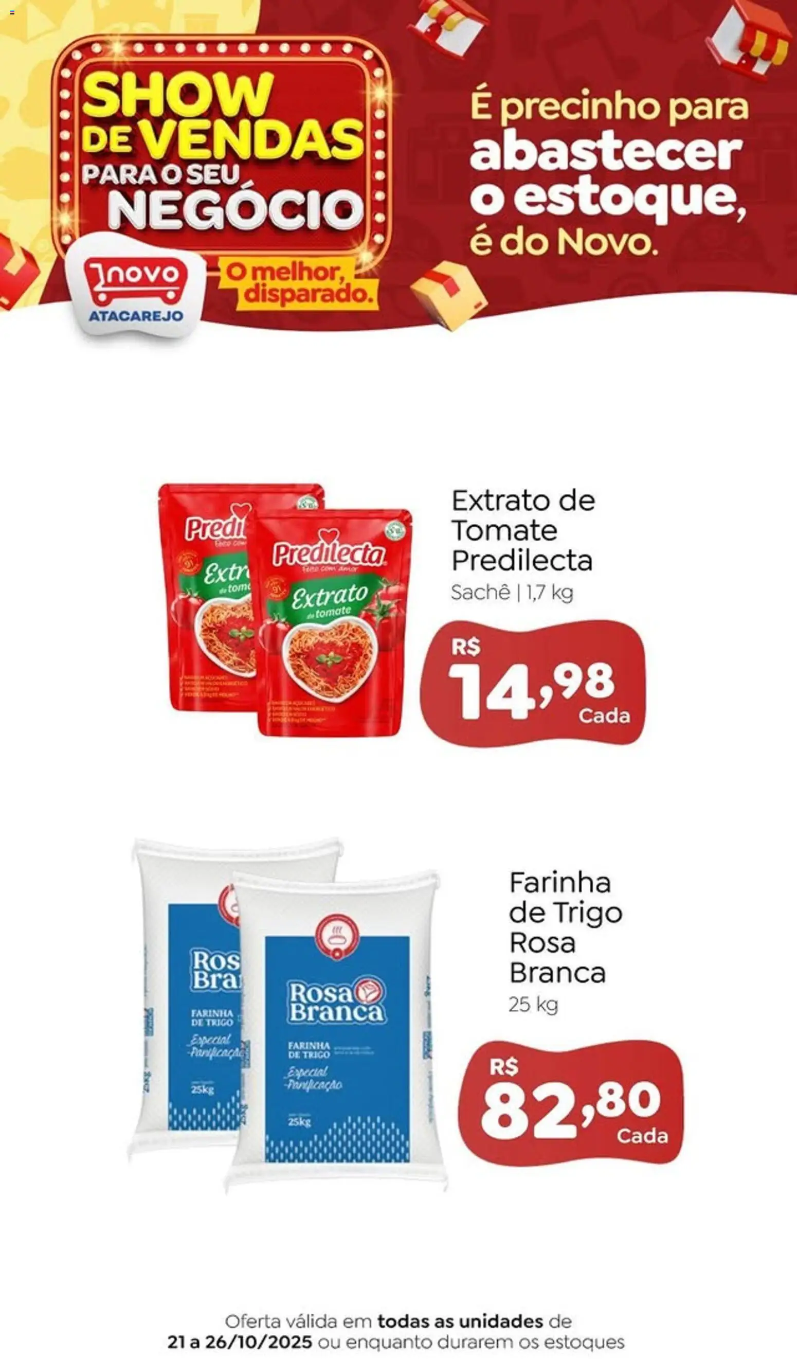 Novo Atacarejo folheto "Ofertas Show de Vendas" válido a partir de 21/10/2025 - número de página 1