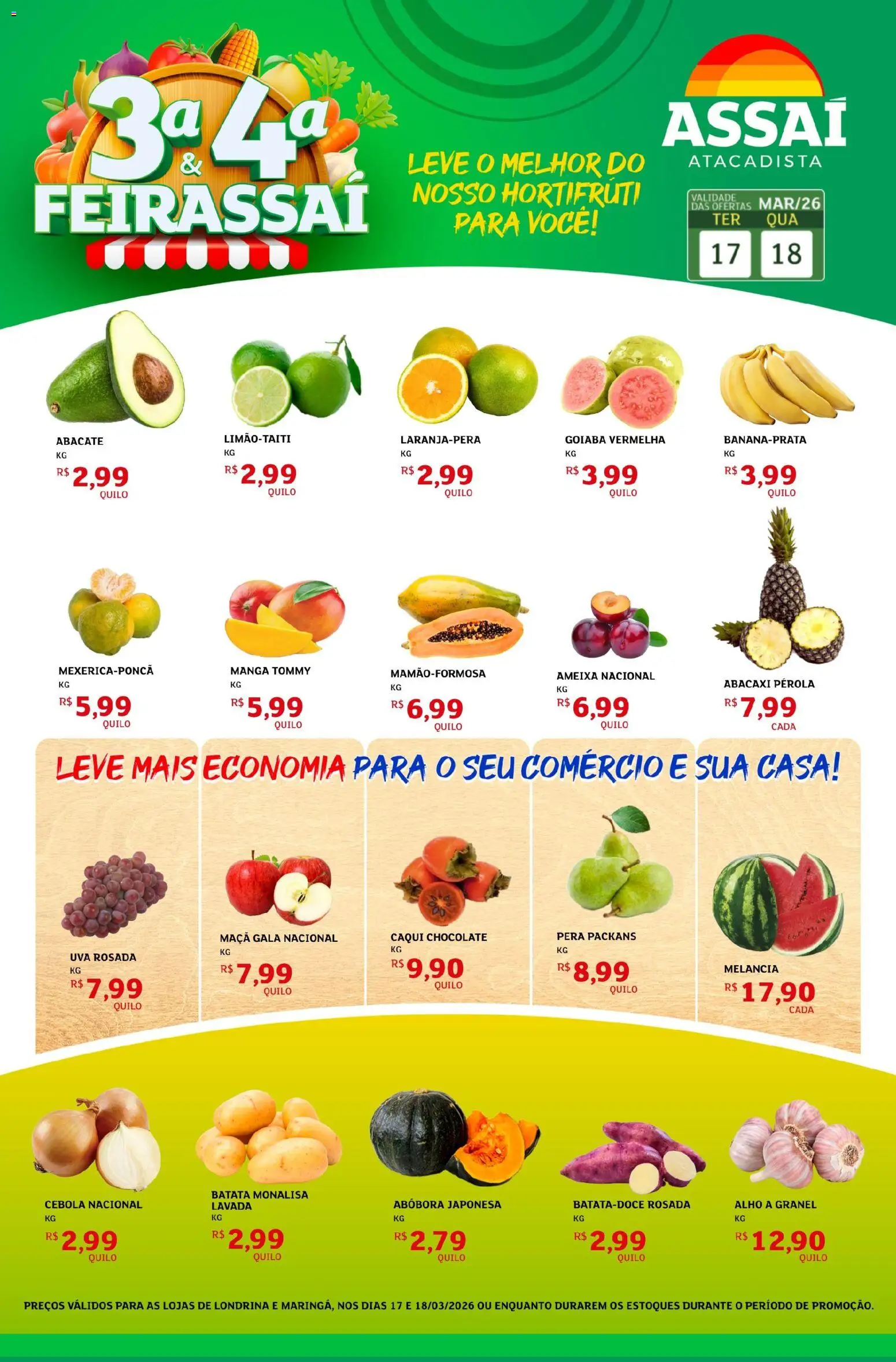 Pré-Visualização do folheto "Assaí Atacadista ofertas - PR" da loja Assaí Atacadista válido a partir de 17/03/2026