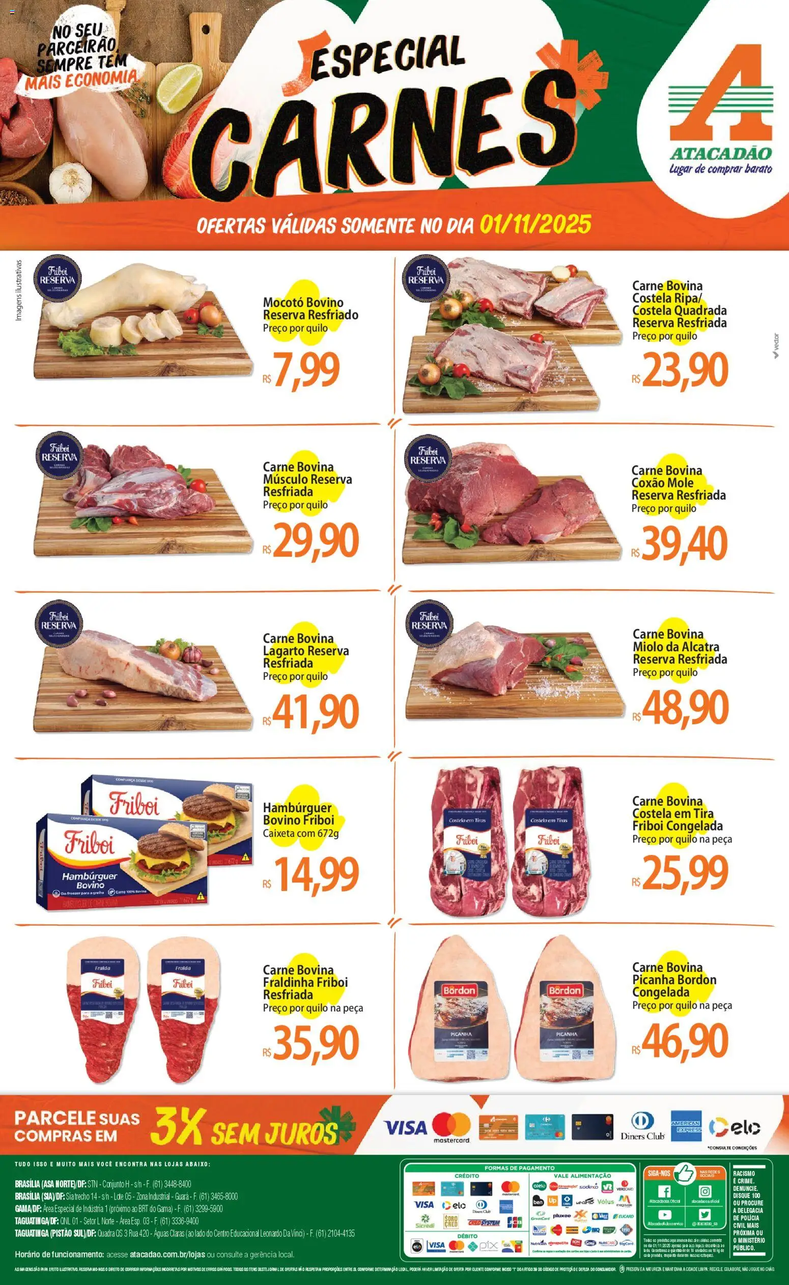 Pré-Visualização do folheto "Ofertas - DF" da loja Atacadão válido a partir de 01/11/2025