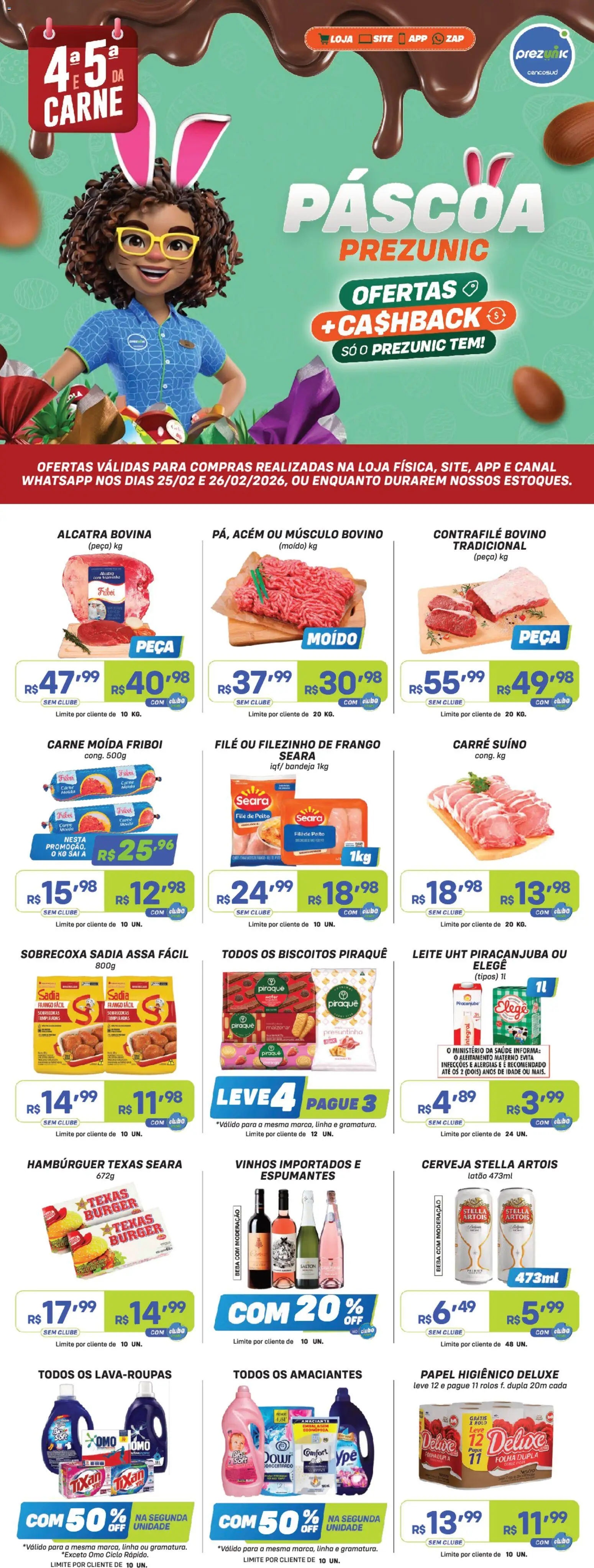 Pré-Visualização do folheto "Encarte" da loja Prezunic válido a partir de 25/02/2026