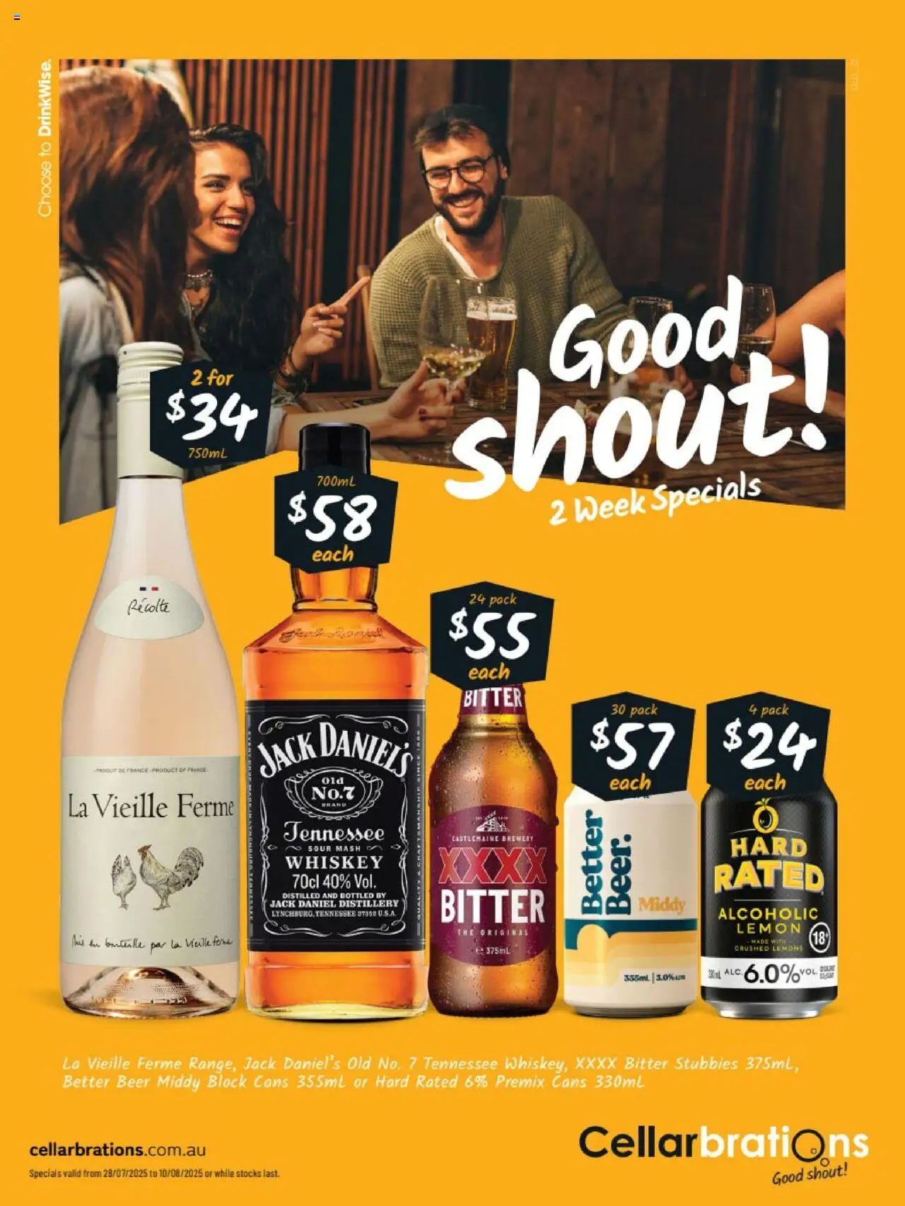 Cellarbrations catalogue valid from 28/07/2025 - page 1 - Beer, Whiskey, Lemon, Jack Daniel’s, Lemons