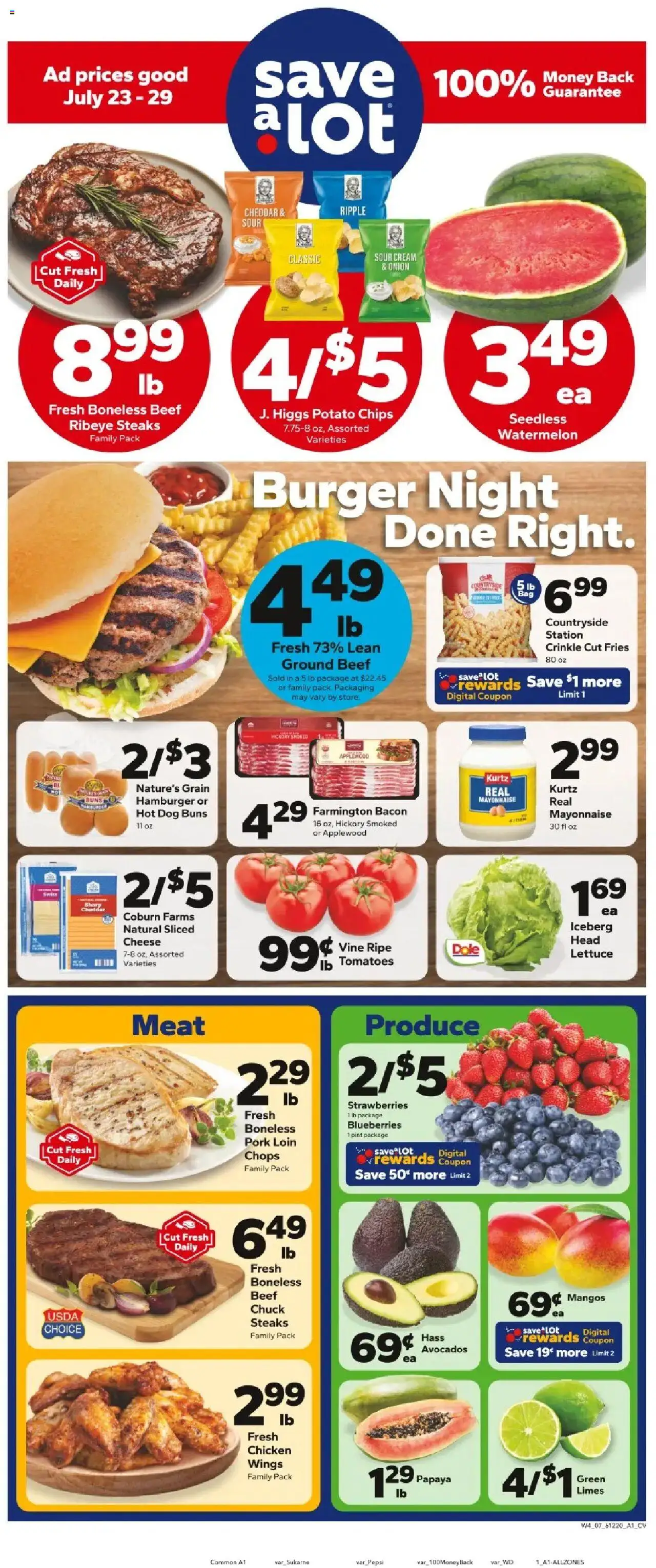 Save a Lot Weekly Ad from 07/23/2025 - Flyer - Page number 1