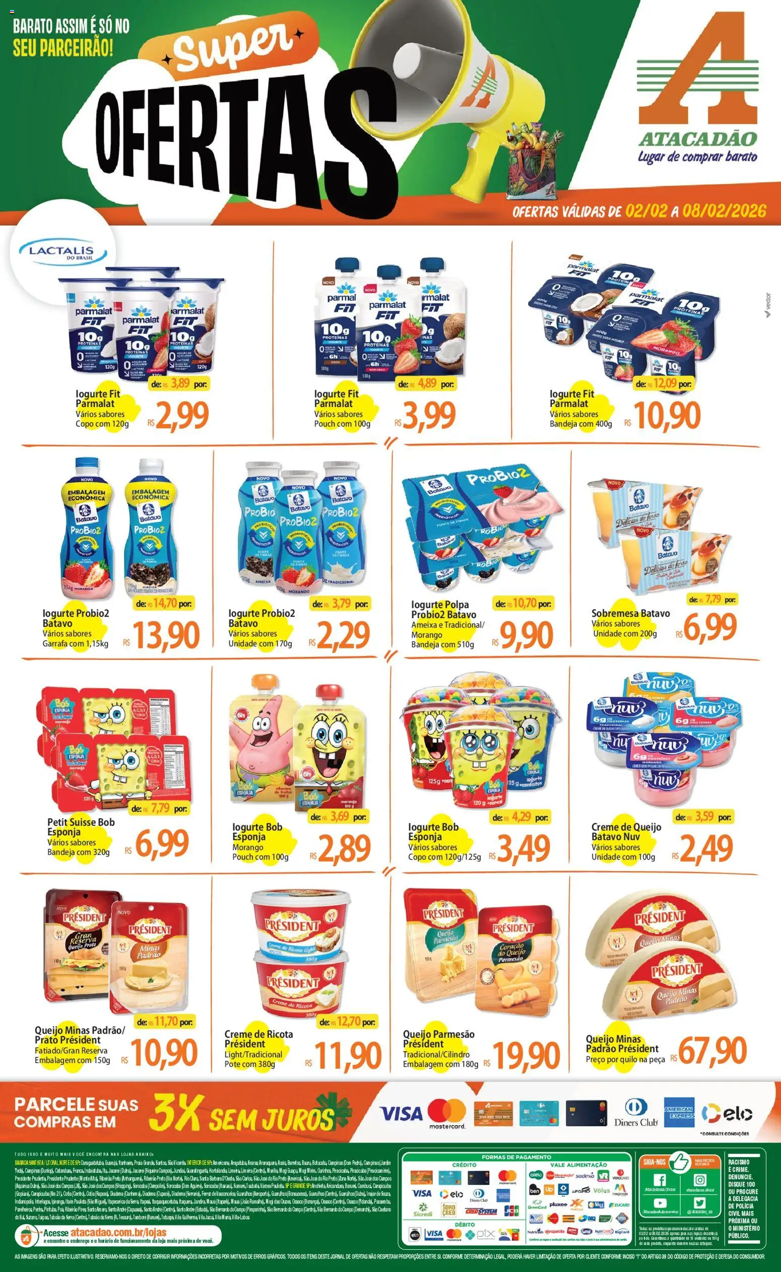 Pré-Visualização do folheto "Ofertas - SP" da loja Atacadão válido a partir de 02/02/2026