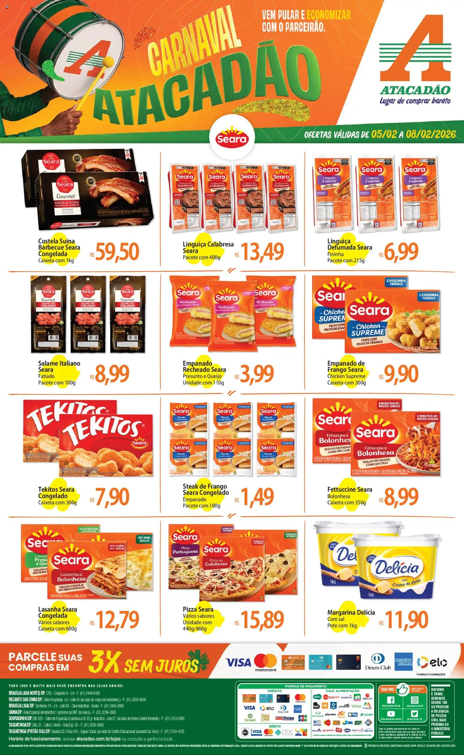 Pré-Visualização do folheto "Ofertas - DF" da loja Atacadão válido a partir de 05/02/2026