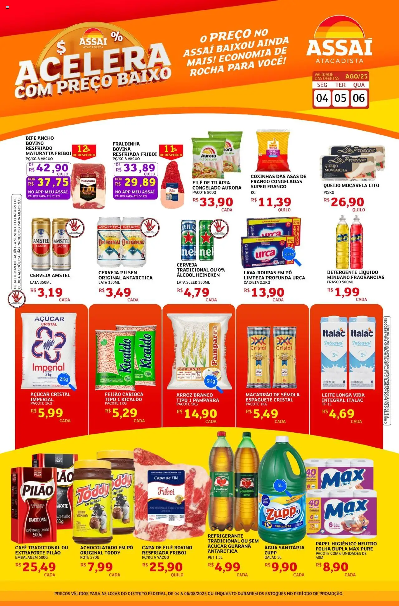 Assaí Atacadista folheto "Encarte - DF" válido a partir de 04/08/2025 - número de página 1