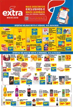 Pré-Visualização do folheto "Ofertas de Mercado Fim de Semana" da loja Extra válido a partir de 19/09/2025