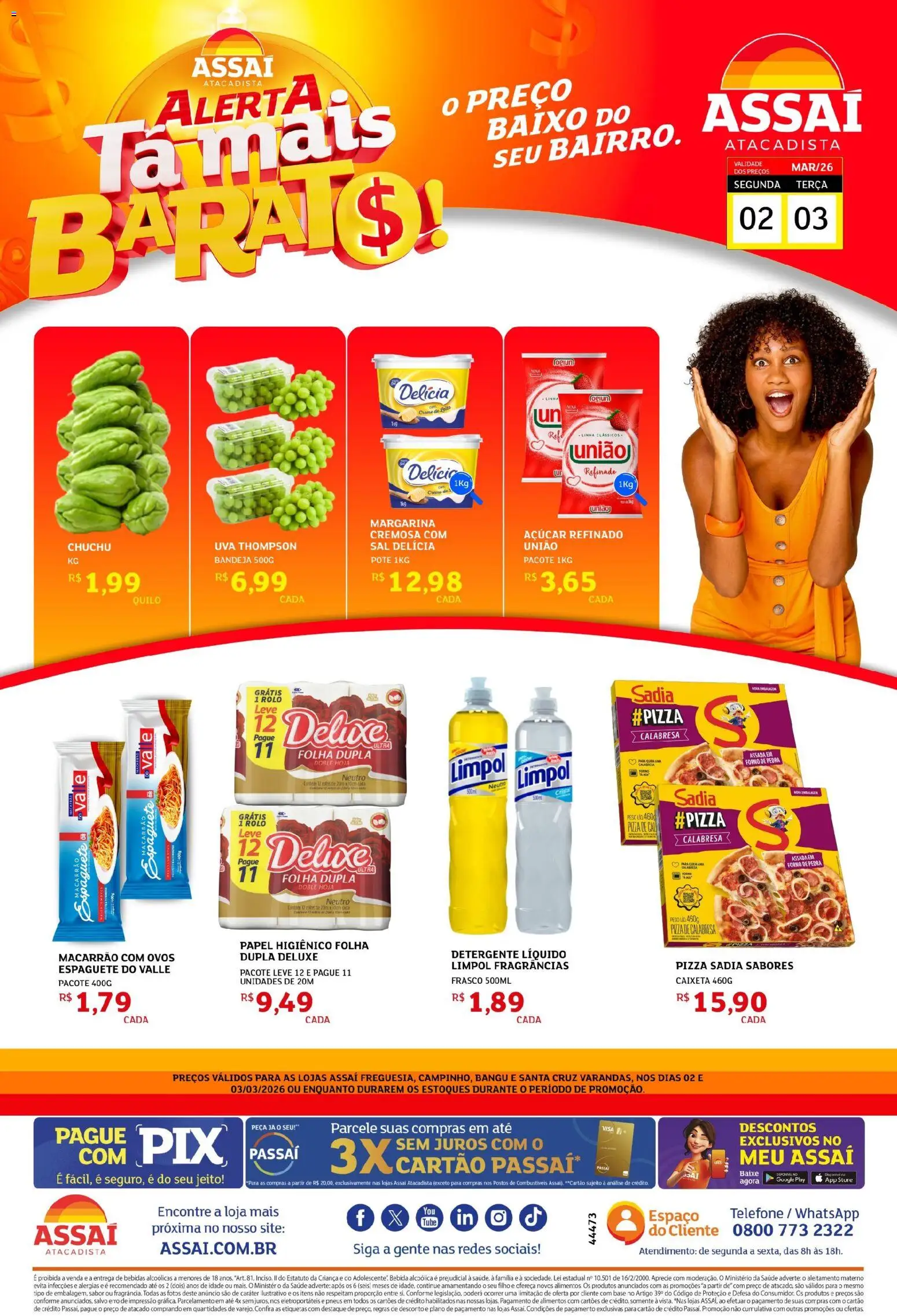 Pré-Visualização do folheto "Assaí Atacadista ofertas - RJ" da loja Assaí Atacadista válido a partir de 02/03/2026