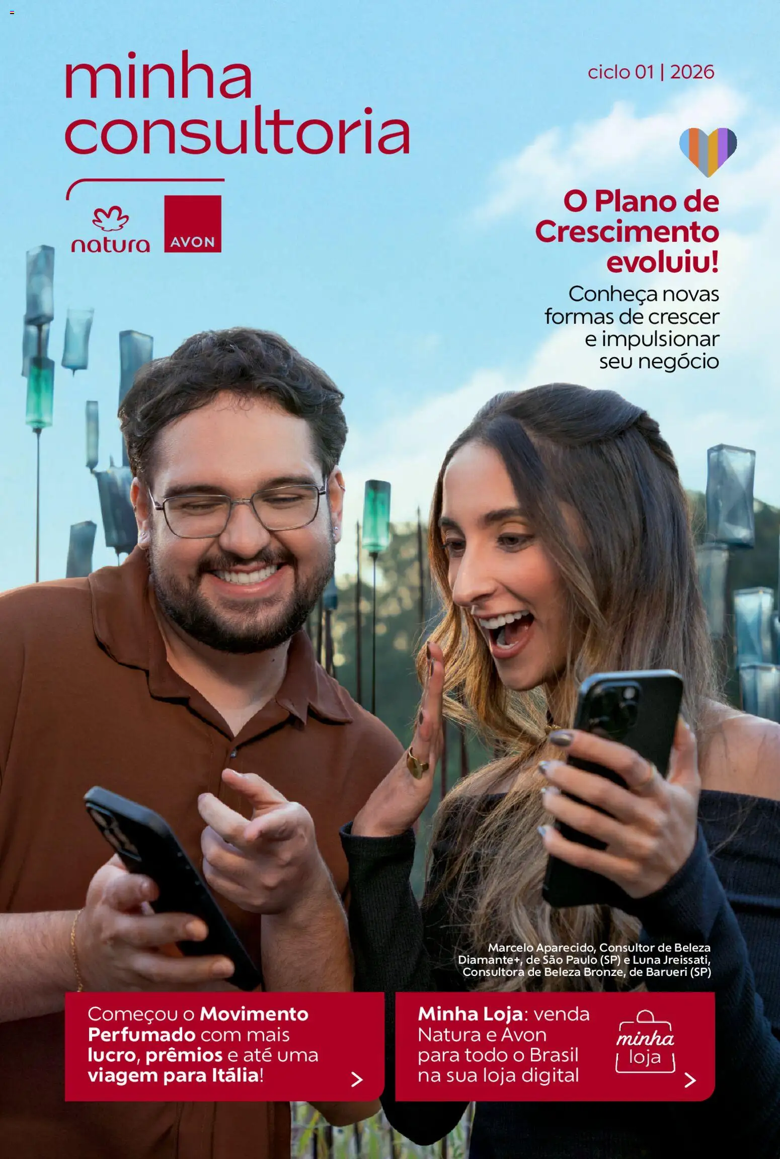 Pré-Visualização do folheto "Campanha 01: Minha Consultoria" da loja Avon válido a partir de 19/12/2025