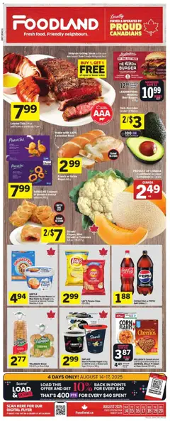 Preview of leaflet Weekly flyer / circulaire from shop Foodland is valid from Aug 14, 2025