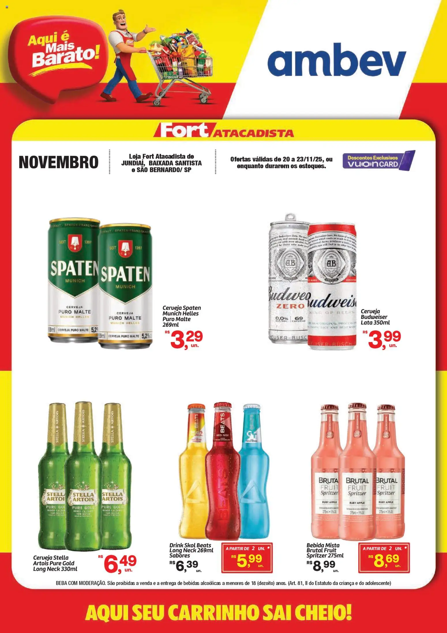 Pré-Visualização do folheto "Ofertas Ambev" da loja Fort Atacadista válido a partir de 20/11/2025