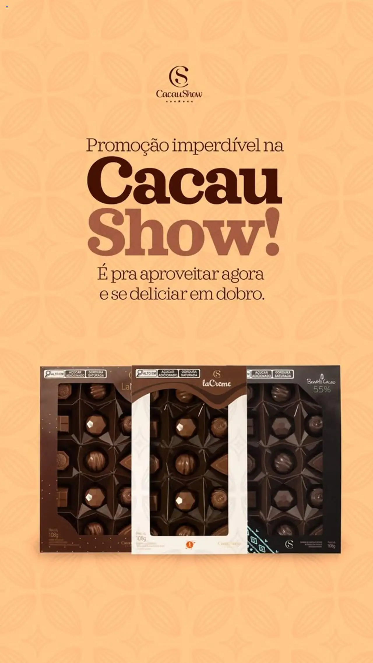 Cacau Show folheto "Promoções" válido a partir de 21/08/2025 - número de página 1