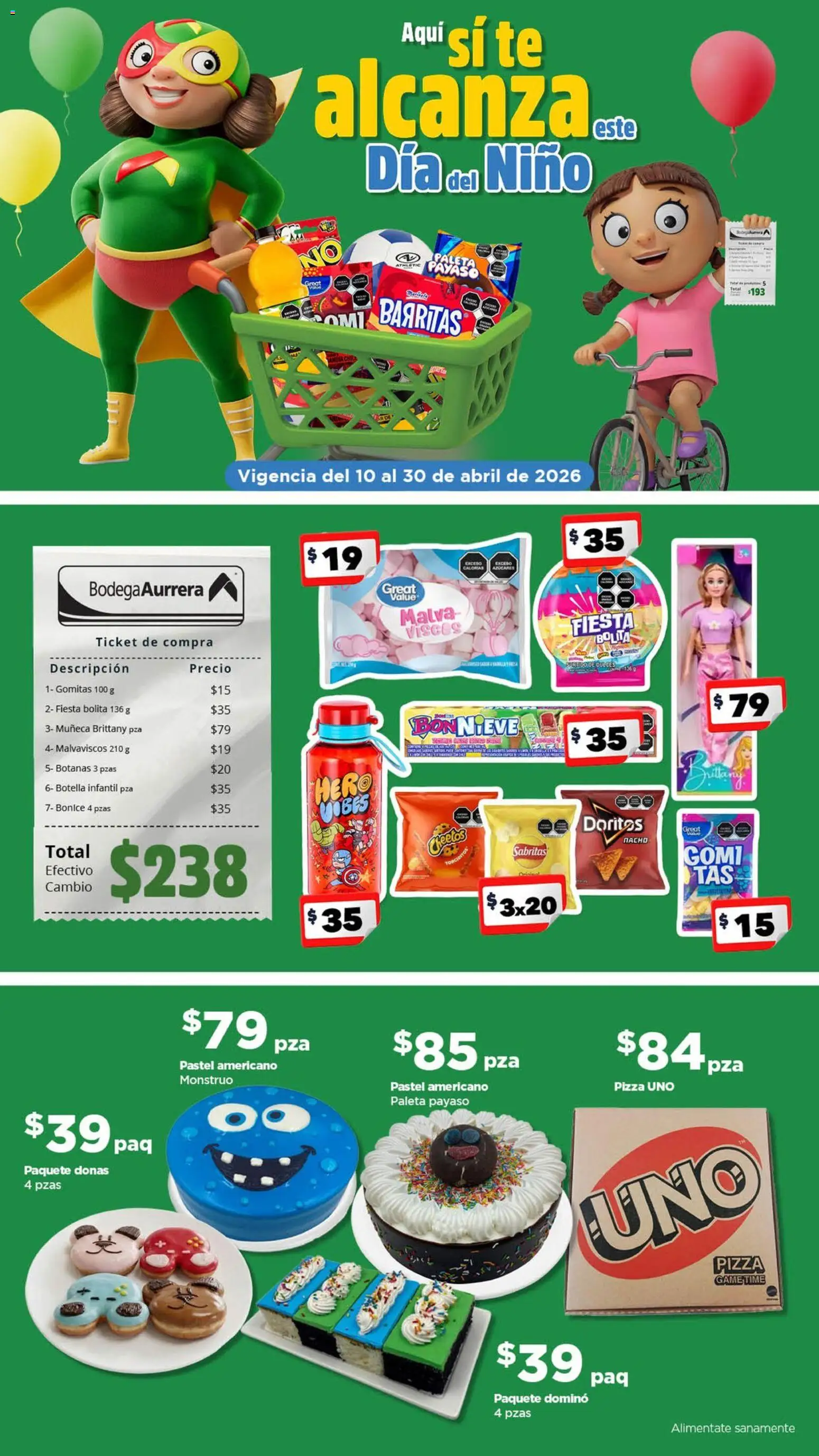 Vista previa las ofertas de la tienda Bodega Aurrerá - Bodega Aurrerá folleto Sí te alcanza este Día del Niño desde el 10/04/2026 