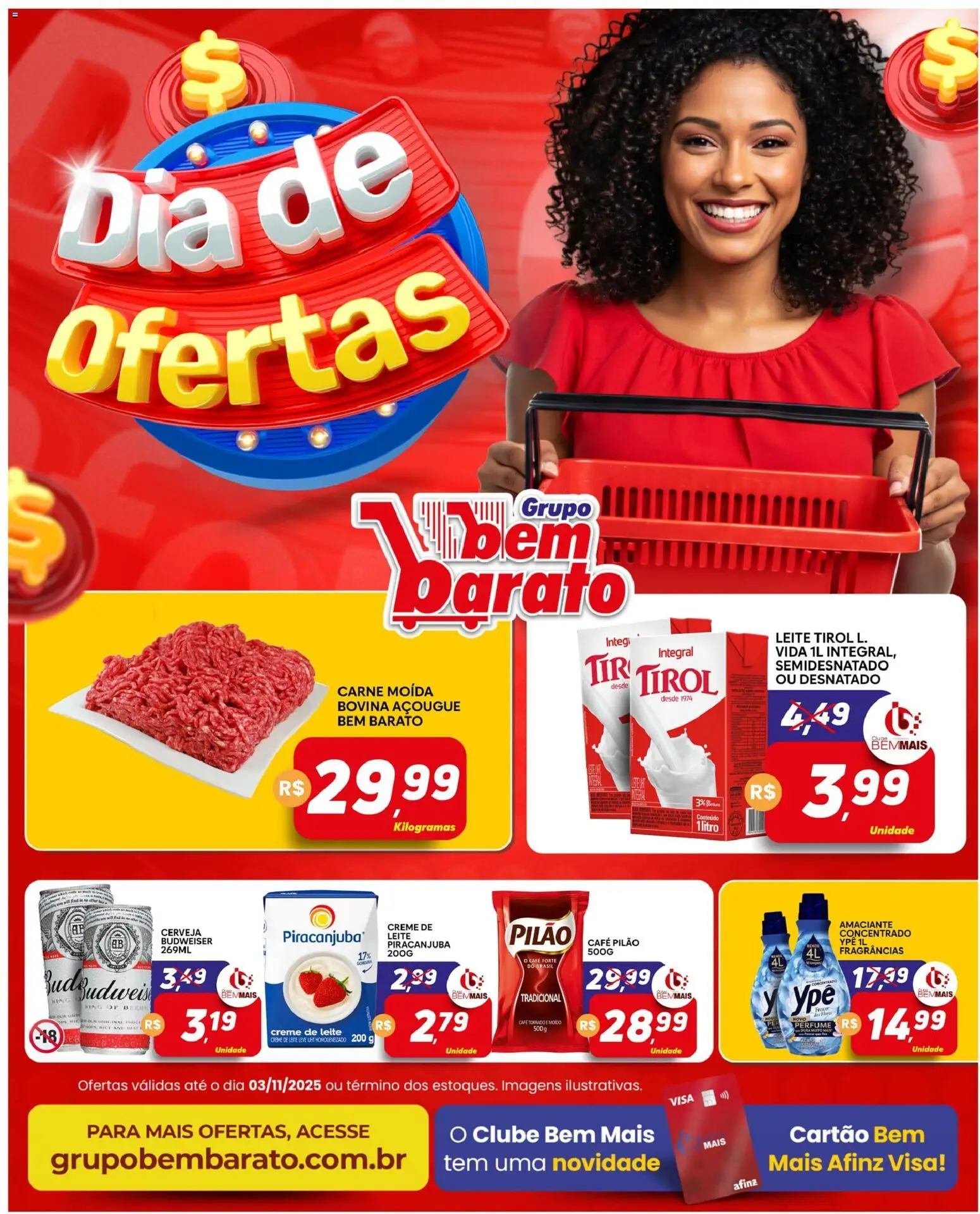 Pré-Visualização do folheto "Ofertas da semana" da loja Supermercado Bem Barato válido a partir de 28/10/2025