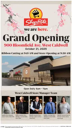 Ad Preview of ShopRite Grand Opening from 10/19/2025