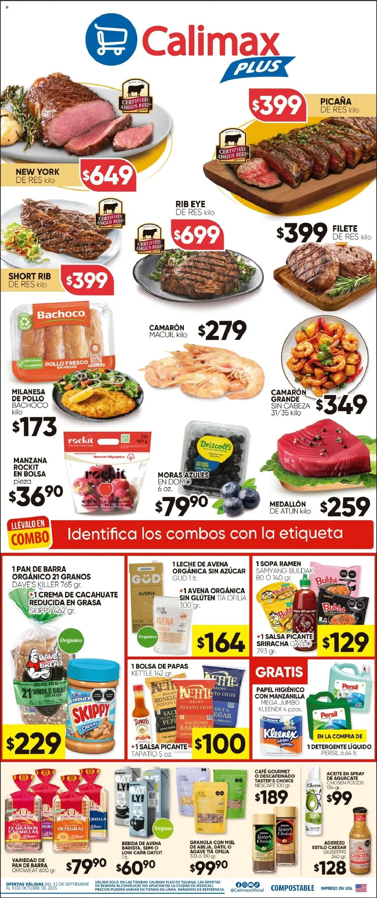 Folleto Plus Calimax y sus promociones válidas desde el 12/09/2025 - Número de página 1