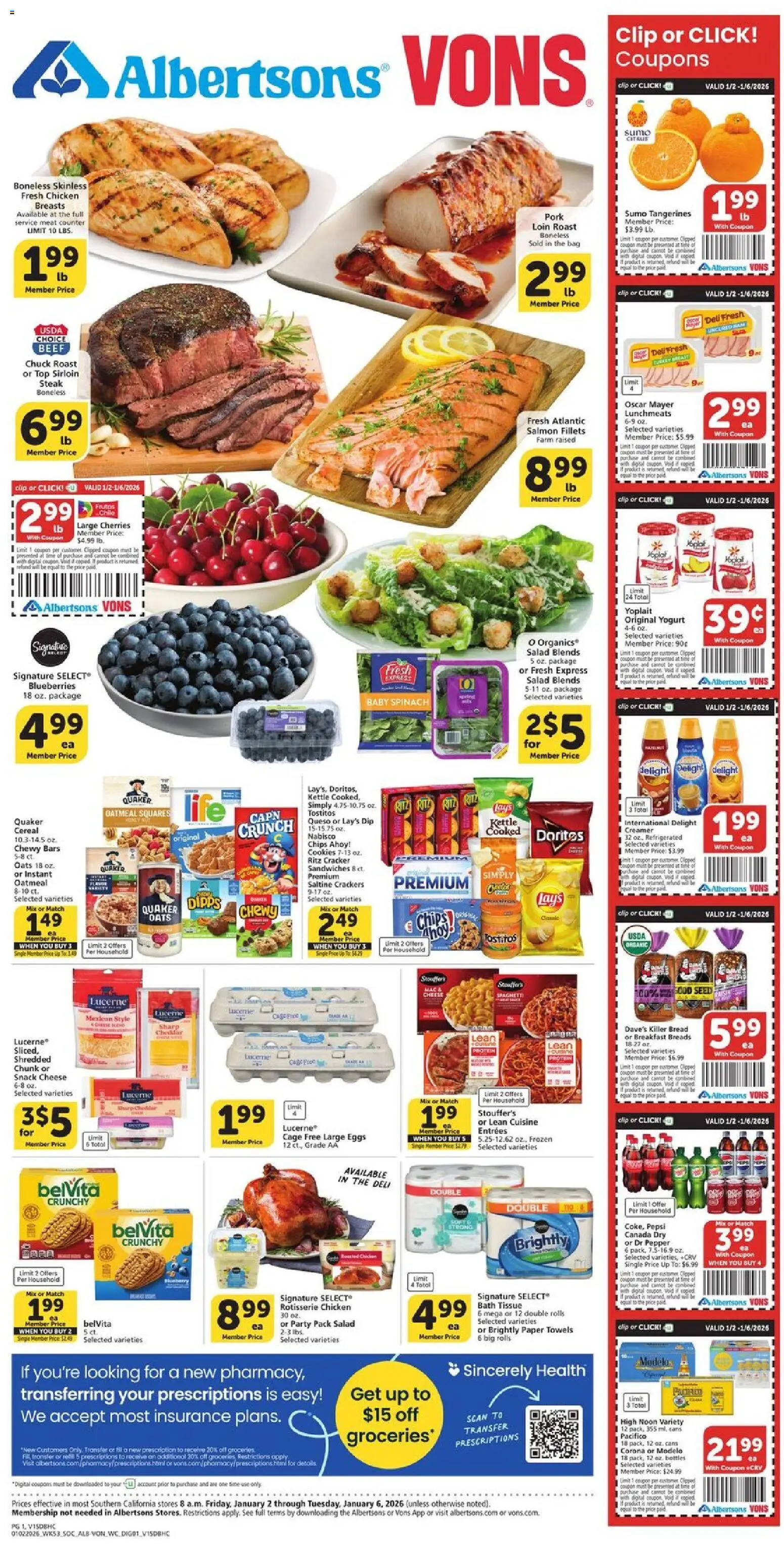 Ad Preview of Vons Weekly Ad from 01/02/2026