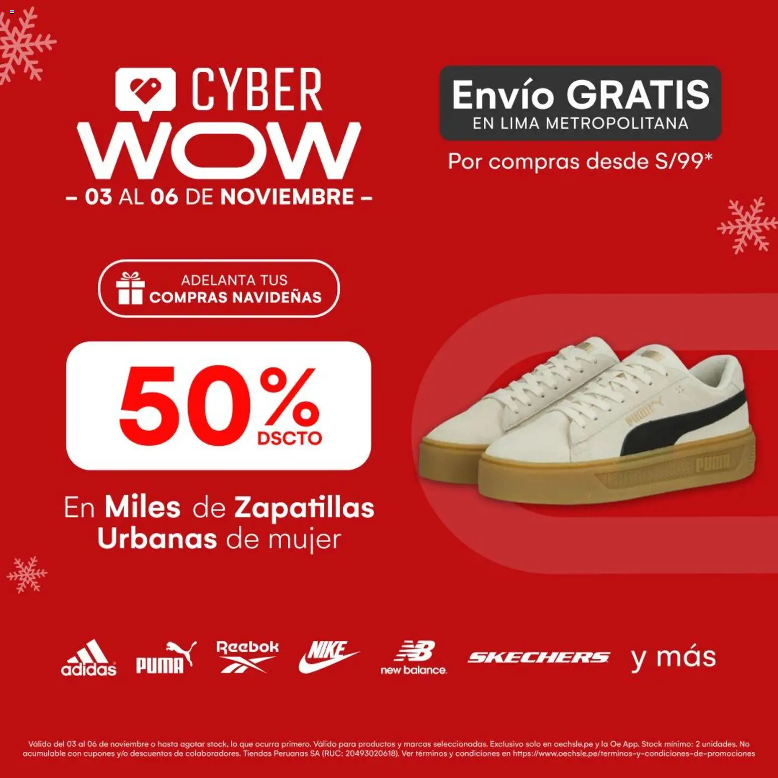 Vista previa de Cyber Wow de la tienda Oechsle válido desde 03/11/2025 - Lima, Zapatillas