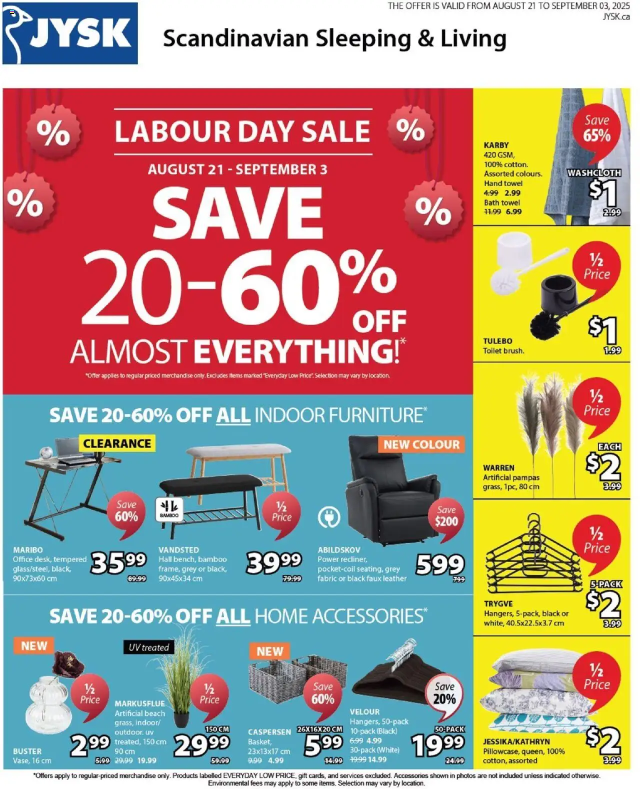 JYSK flyer valid from Aug 21, 2025 - page number 1