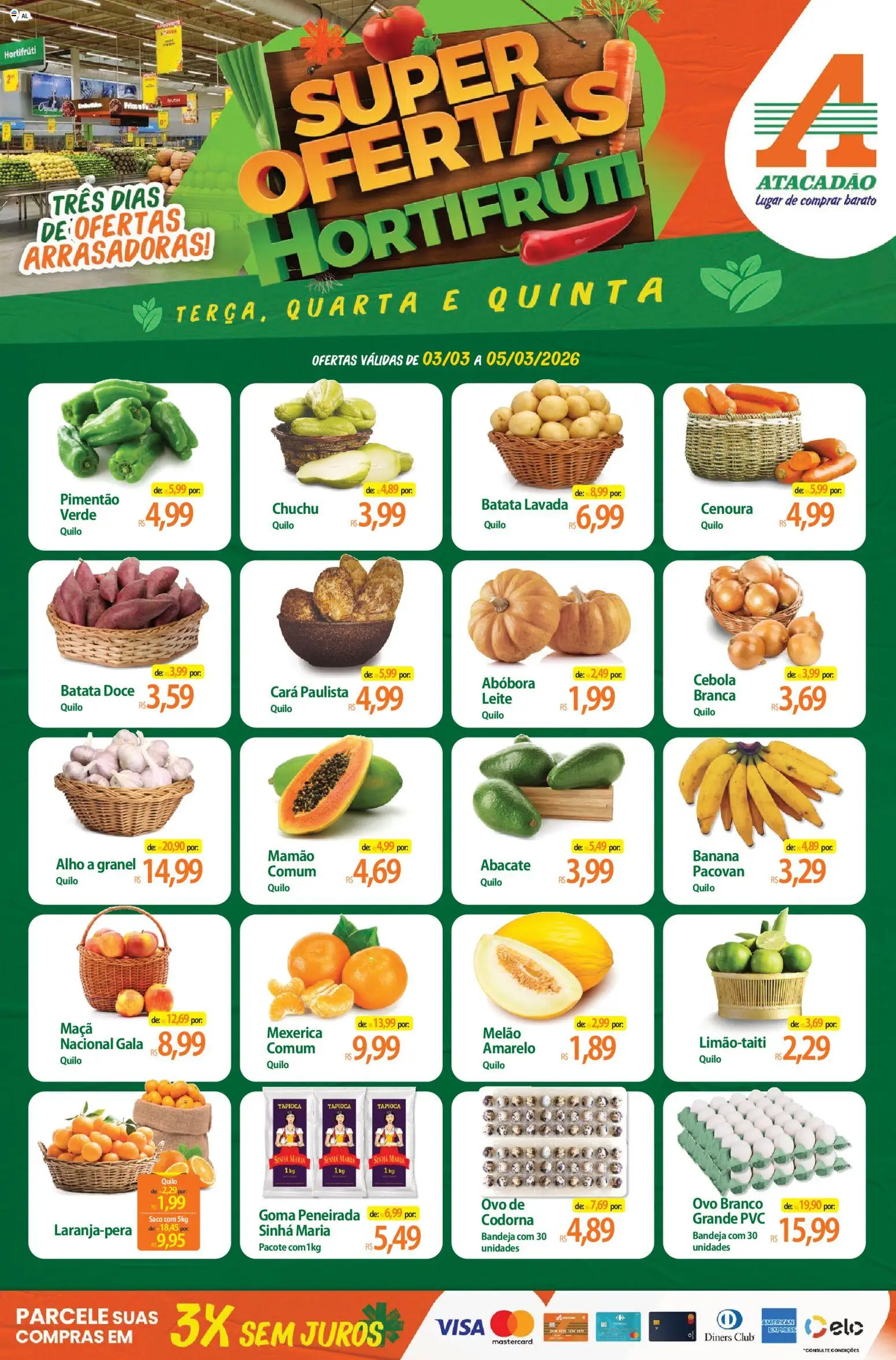 Pré-Visualização do folheto "Atacadão ofertas - AL" da loja Atacadão válido a partir de 03/03/2026