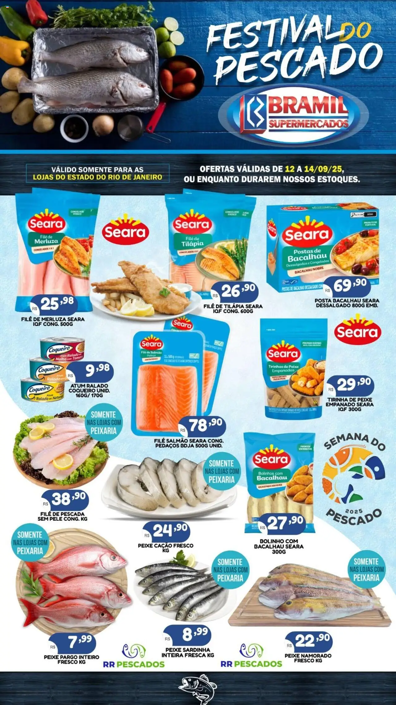Bramil Supermercados folheto "Ofertas Festival do Pescado" válido a partir de 12/09/2025 - número de página 1