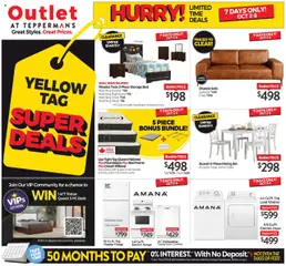Preview of leaflet Outlet from shop Tepperman's is valid from Oct 02, 2025