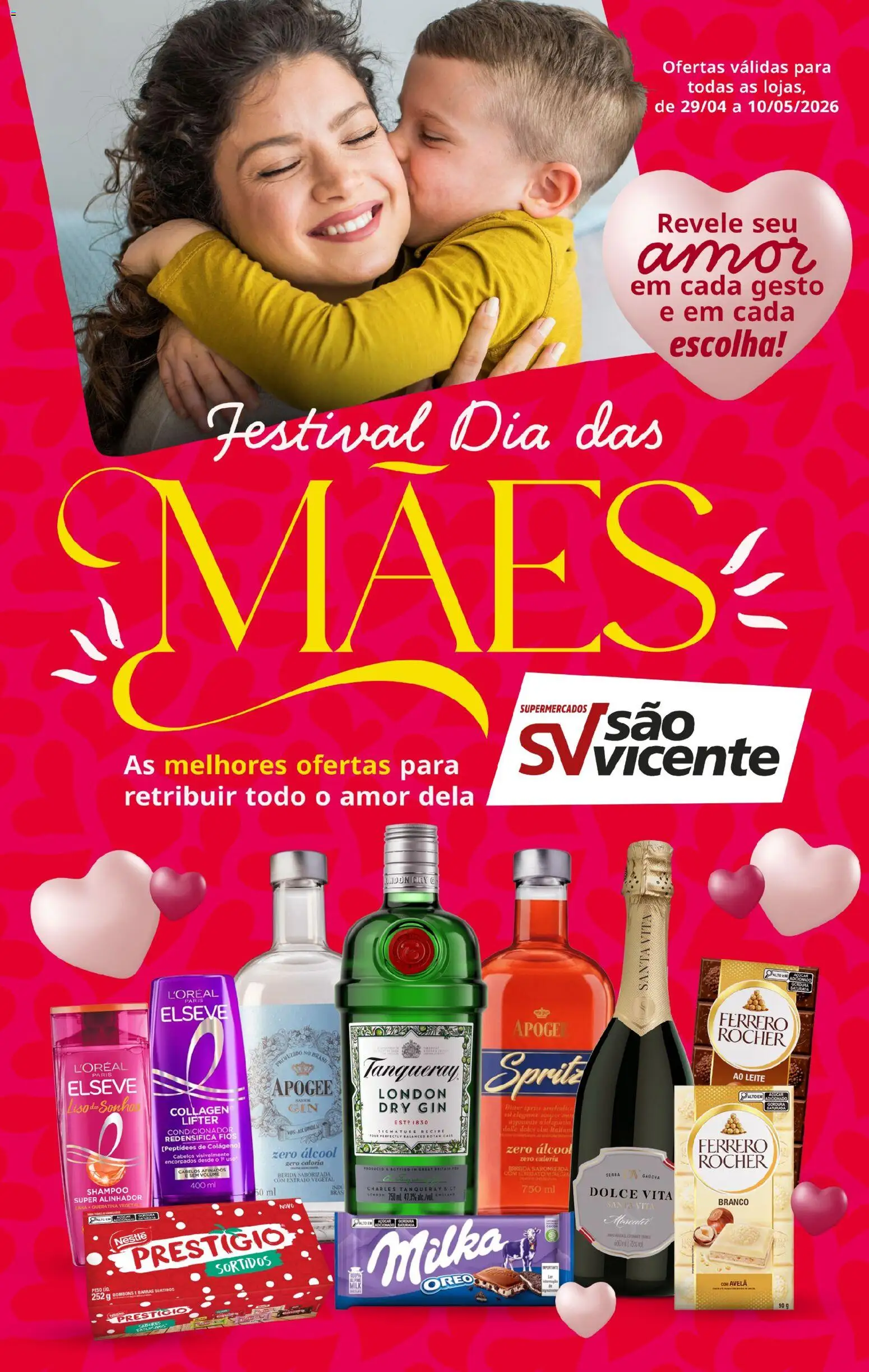 Pré-Visualização do folheto "Supermercados São Vicente ofertas Dia Das Mães" da loja Supermercados São Vicente válido a partir de 29/04/2026