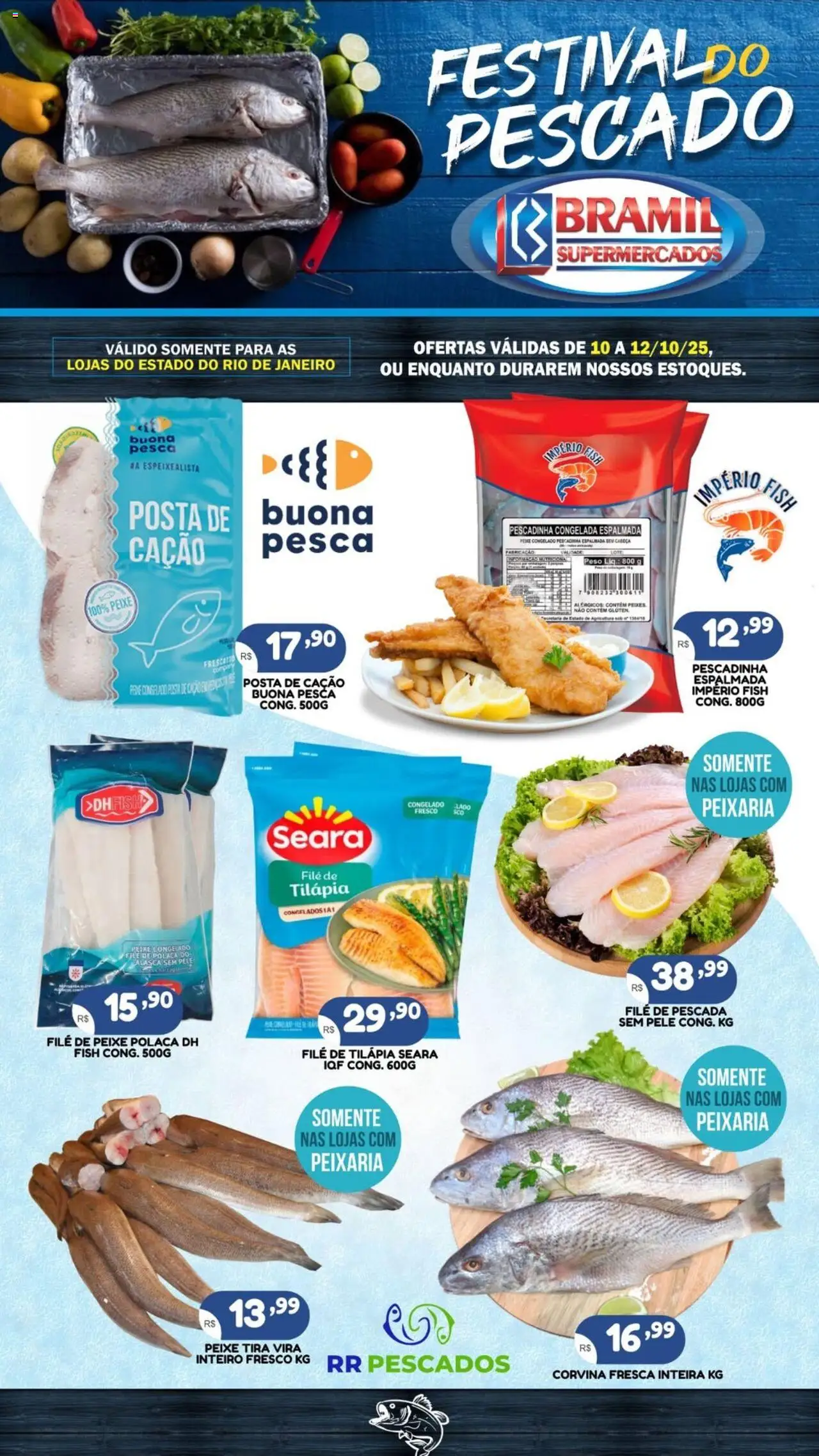 Bramil Supermercados folheto "Ofertas Festival do Pescado" válido a partir de 10/10/2025 - número de página 1