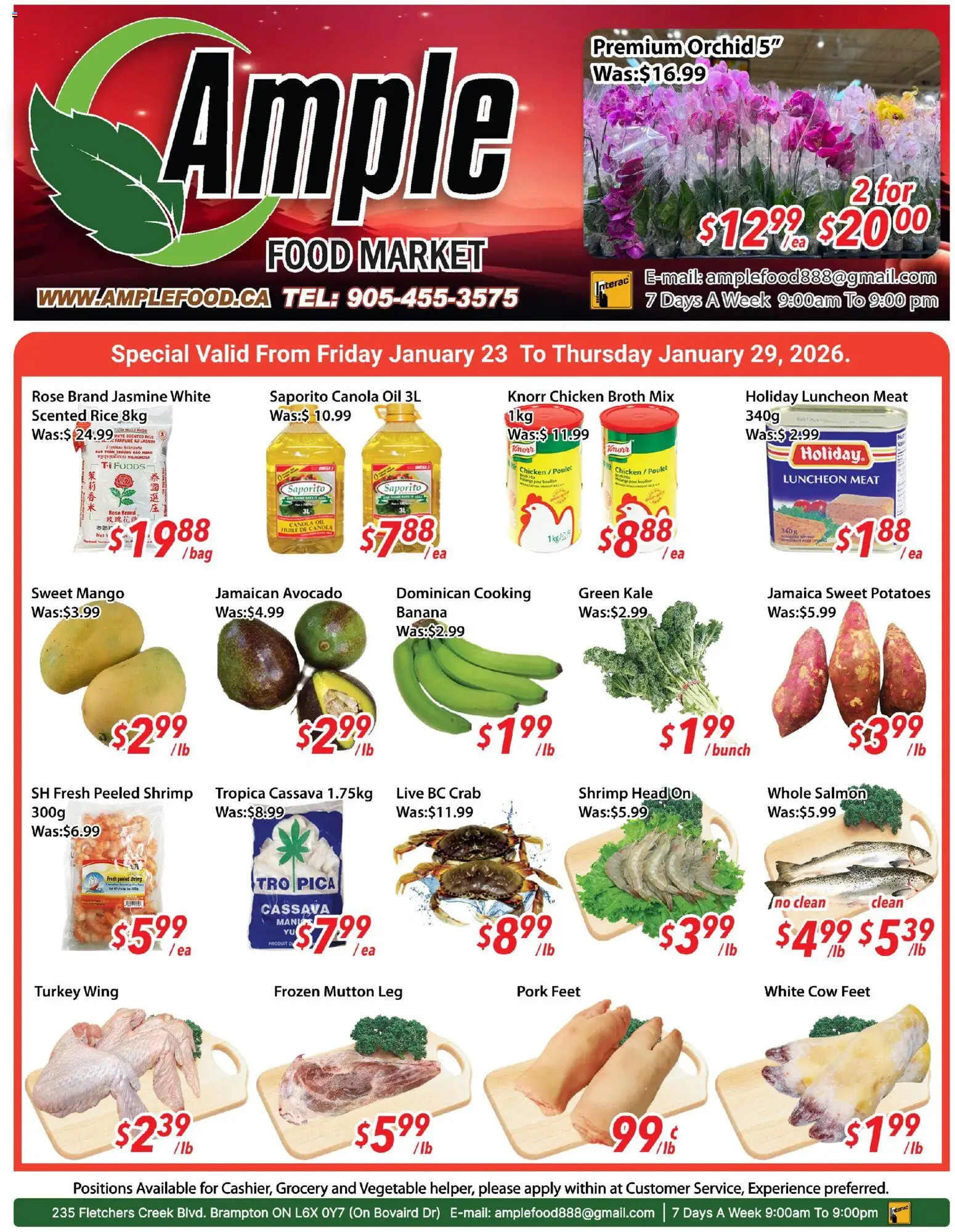 Preview of leaflet Weekly flyer Brampton from shop Ample Food Market is valid from Jan 23, 2026