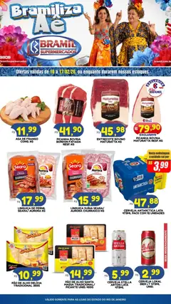 Pré-Visualização do folheto "Ofertas do Dia" da loja Bramil Supermercados válido a partir de 16/02/2026