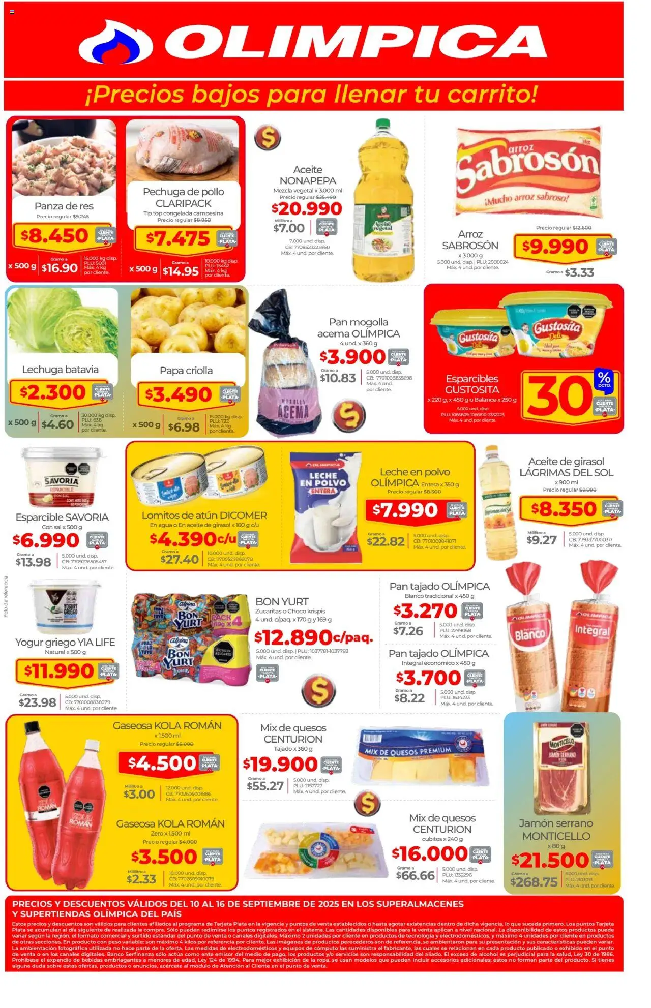 Olímpica Catálogo: 10/09/2025 - 16/09/2025 > Últimas Ofertas pagina numero 1