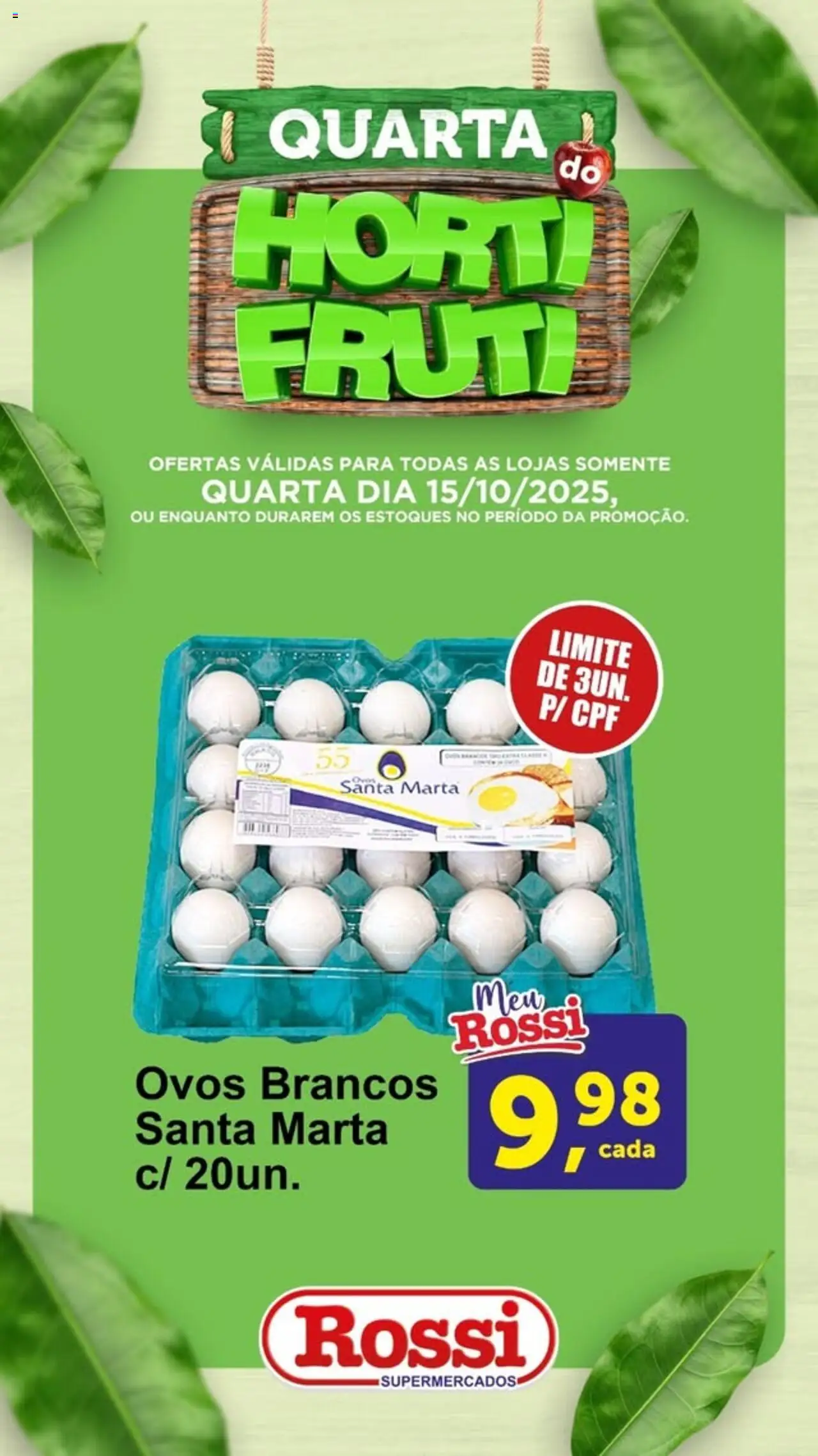 Rossi Supermercados folheto "Ofertas do Dia" válido a partir de 15/10/2025 - número de página 1