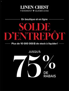 Un aperçu du dépliant Circulaire Hebdomadaire du magasin Linen Chest est valide à partir 6 oct. 2025