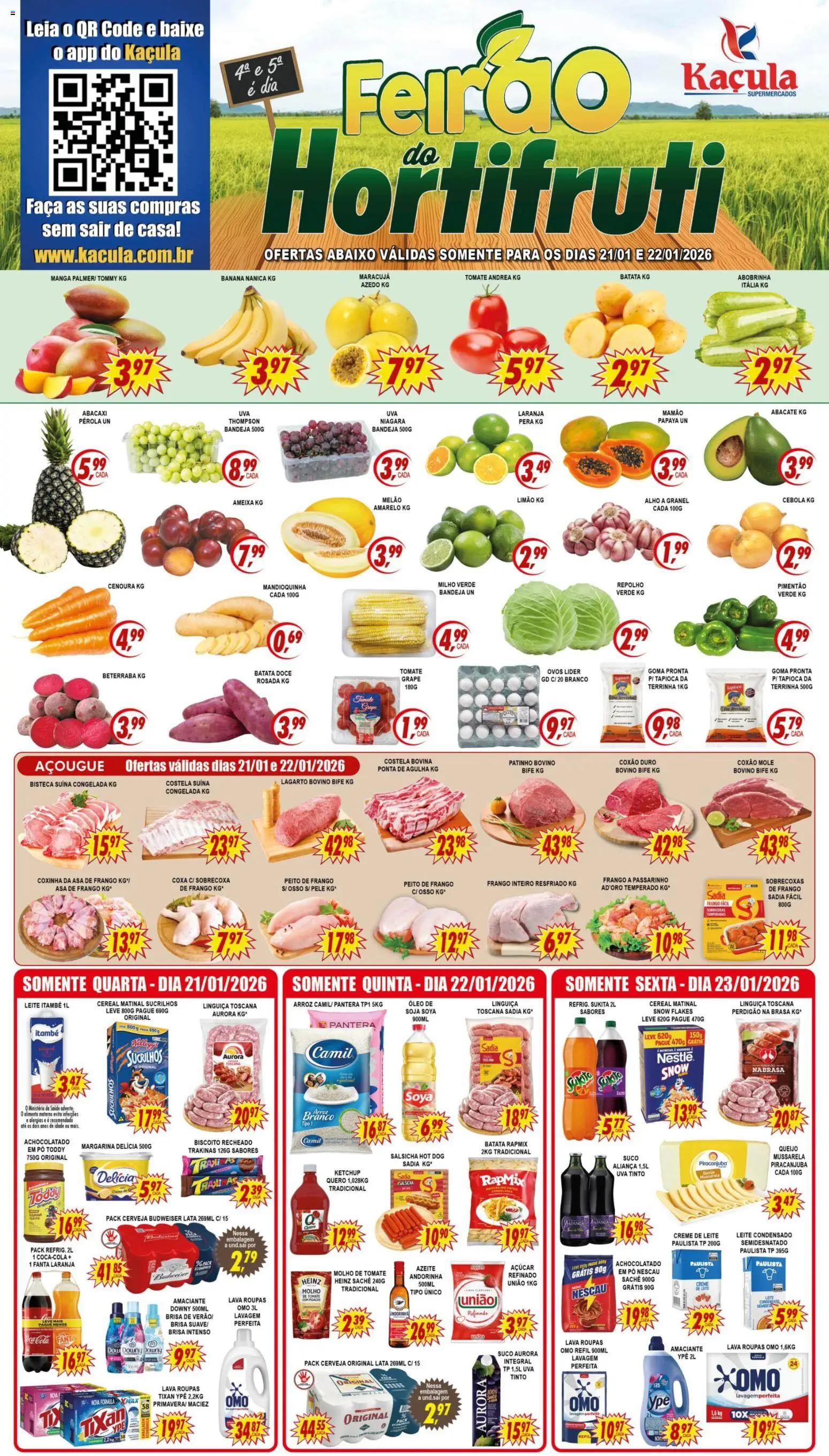 Pré-Visualização do folheto "Ofertas da semana" da loja Kaçula válido a partir de 21/01/2026
