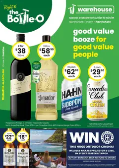 Preview of catalogue Good Value Booze, For Good Value People. QLD 03/11 from shop The Bottle-O valid 02/11/2025