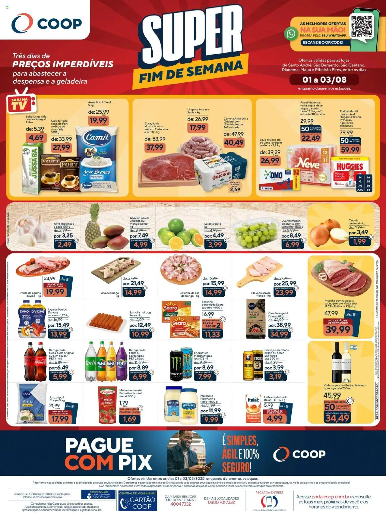 Coop folheto "Ofertas Fim de Semana" válido a partir de 01/08/2025 - número de página 1