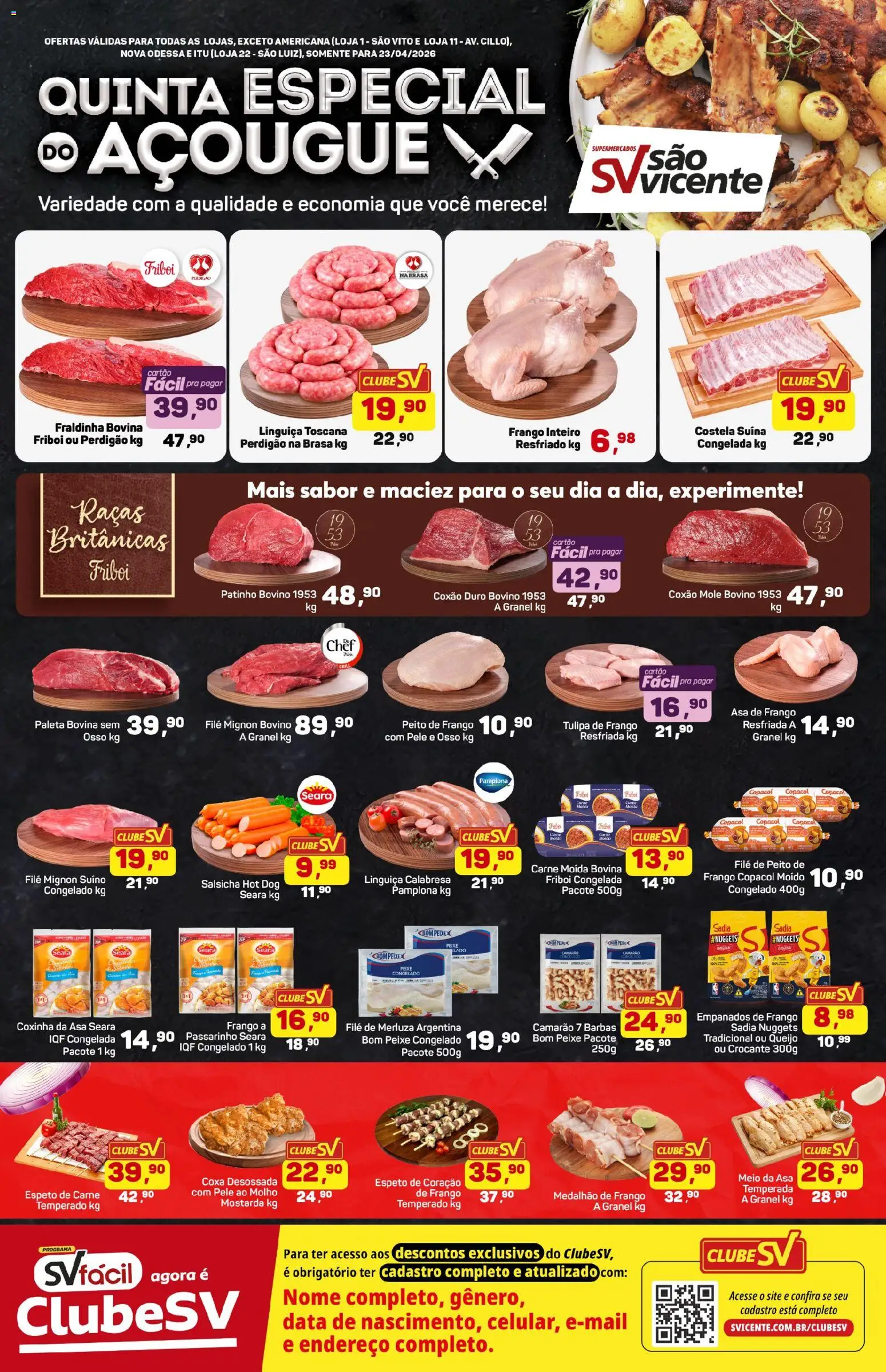 Pré-Visualização do folheto "Supermercados São Vicente - Ofertas da semana" da loja Supermercados São Vicente válido a partir de 23/04/2026