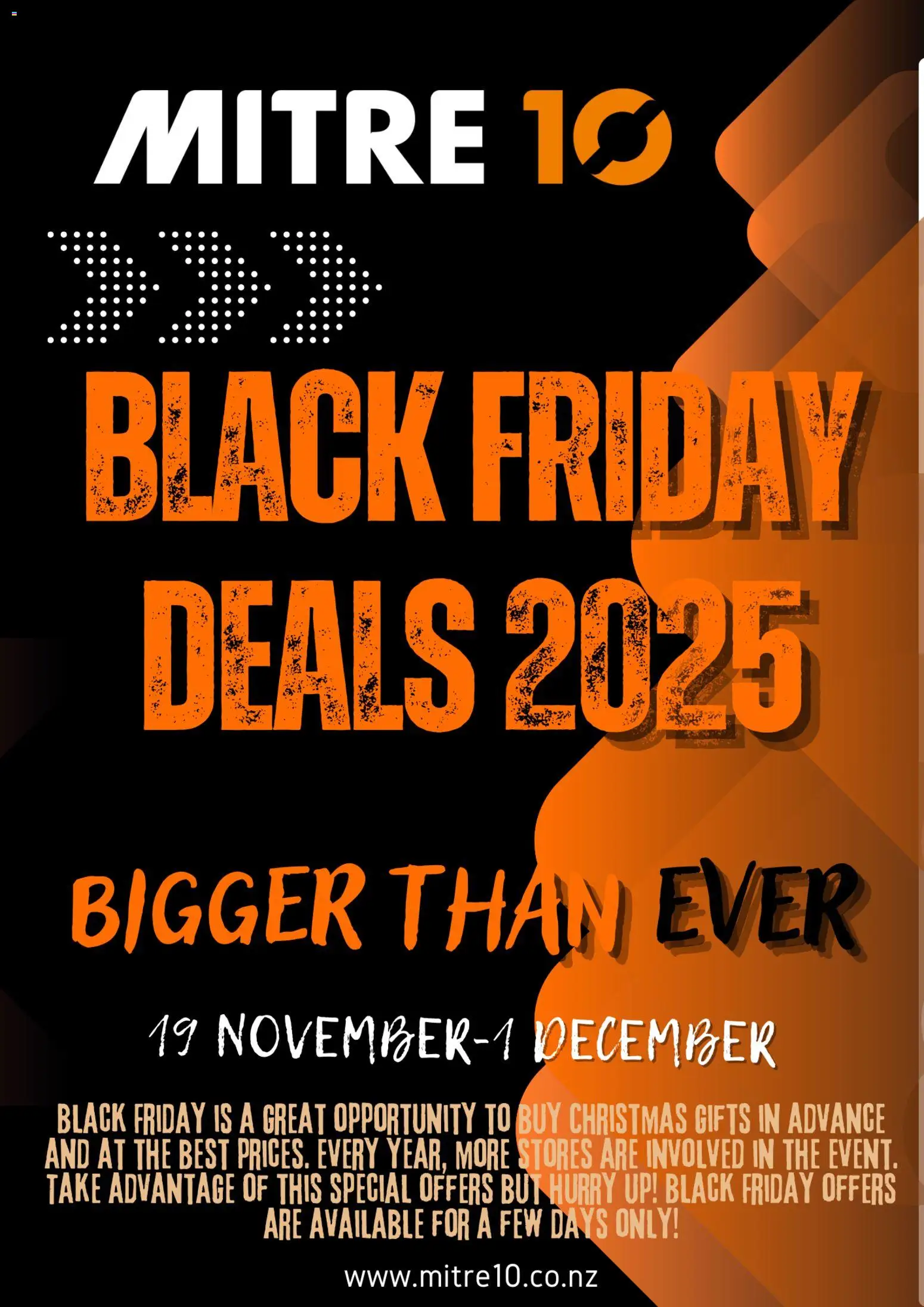 Preview of catalogue Black Friday from shop Mitre 10 valid 19 Nov 2025