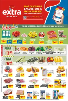 Pré-Visualização do folheto "Ofertas de Mercado Terça e Quinta" da loja Extra válido a partir de 28/10/2025