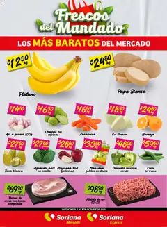 Vista previa las ofertas de la tienda Soriana - Frescos del Mandado Mercado: Ver, Tab, Chis, Camp, Yuc y Q. Roo desde el 07/10/2025 