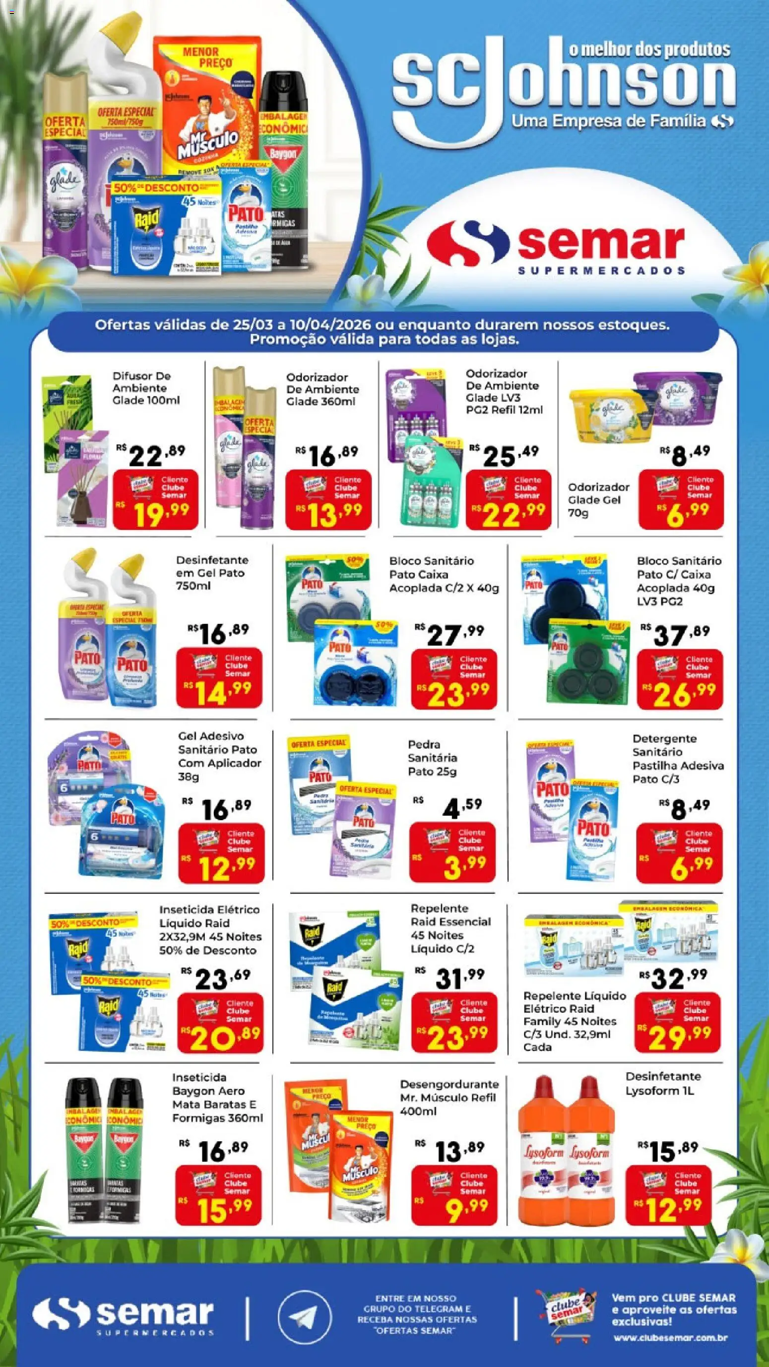 Pré-Visualização do folheto "Semar Supermercado ofertas Johnson " da loja Semar Supermercado válido a partir de 25/03/2026