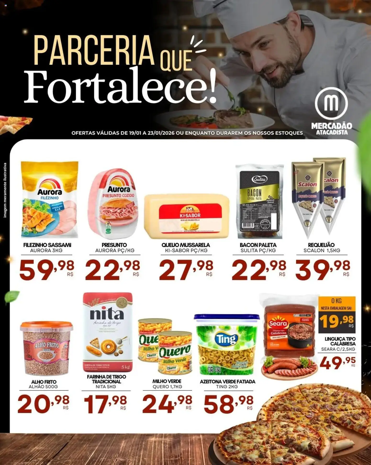 Pré-Visualização do folheto "Ofertas da semana" da loja Mercadão Atacadista válido a partir de 19/01/2026