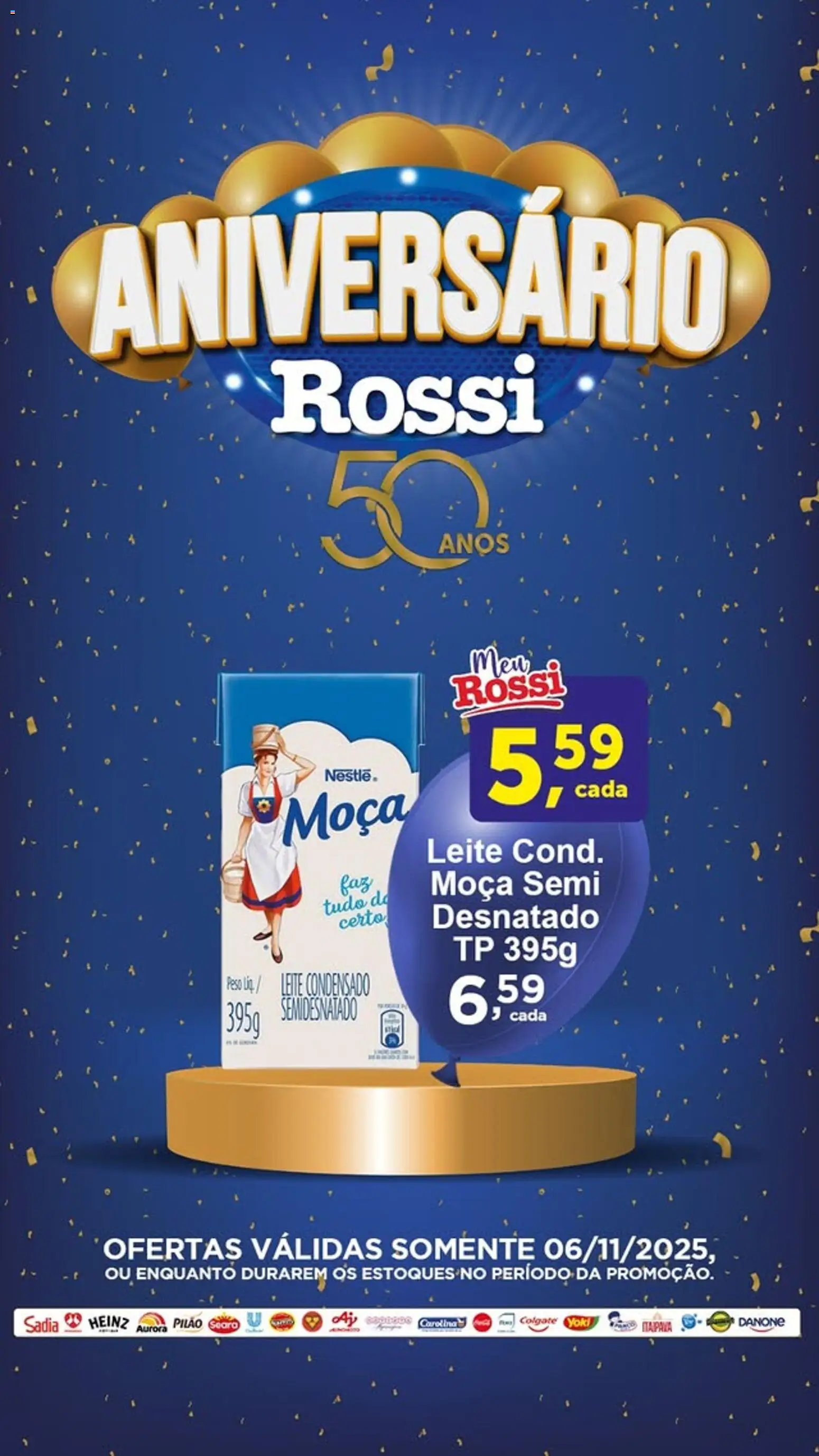 Pré-Visualização do folheto "Ofertas do Dia" da loja Rossi Supermercados válido a partir de 06/11/2025
