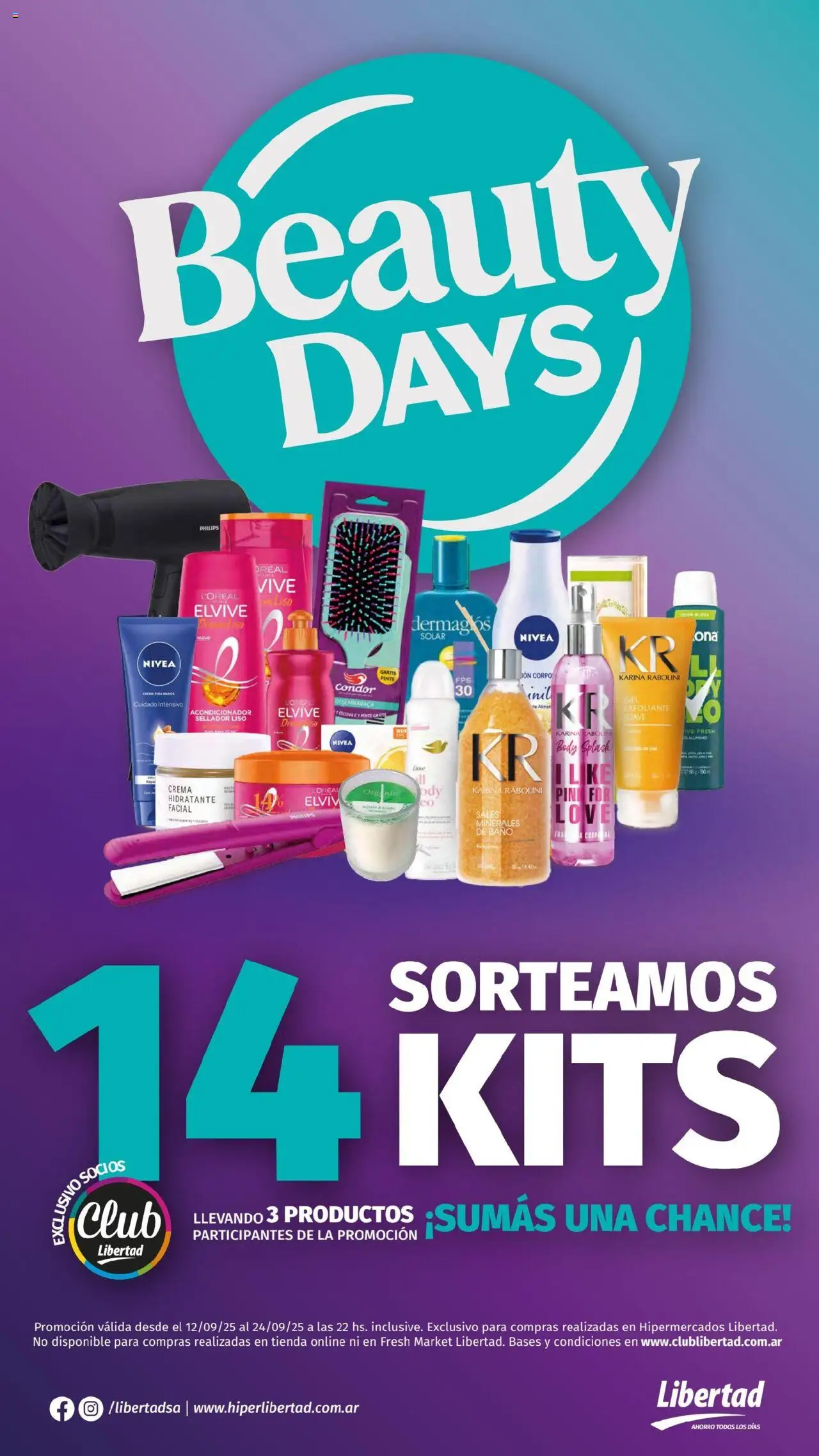 Hipermercado Libertad Especial Beauty Days del 12/09/2025 Online