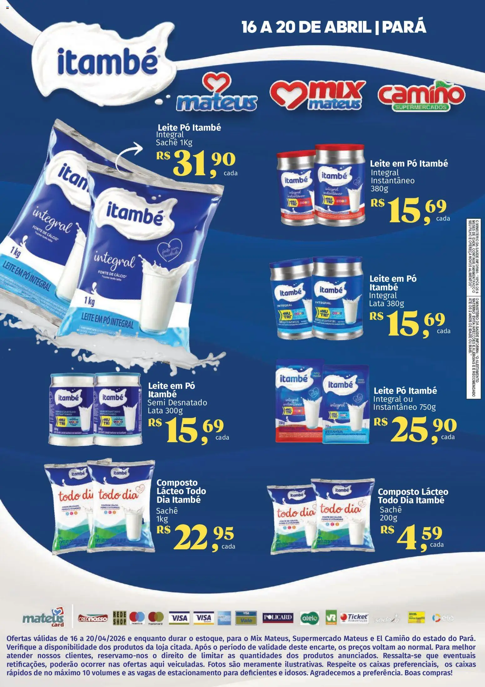 Pré-Visualização do folheto "Mateus ofertas Festival Itambé" da loja Mateus válido a partir de 16/04/2026