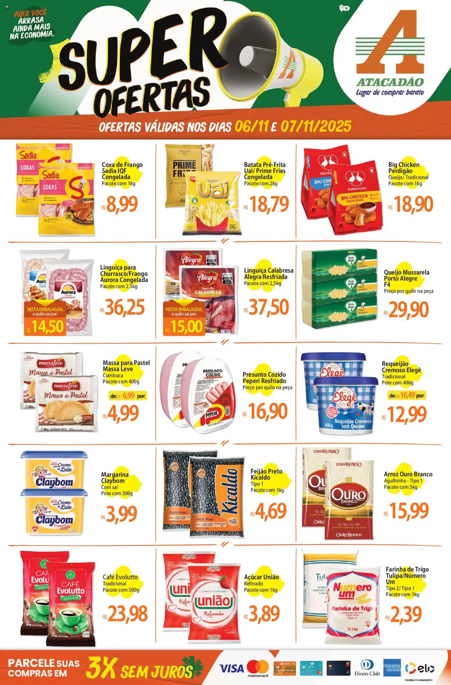 Pré-Visualização do folheto "Ofertas - RJ" da loja Atacadão válido a partir de 06/11/2025